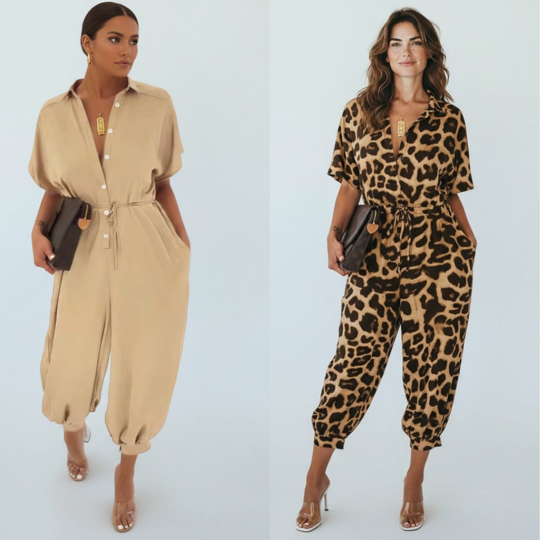 ✨ Tuta “Aura” – Eleganza Fluida con Coulisse in Vita