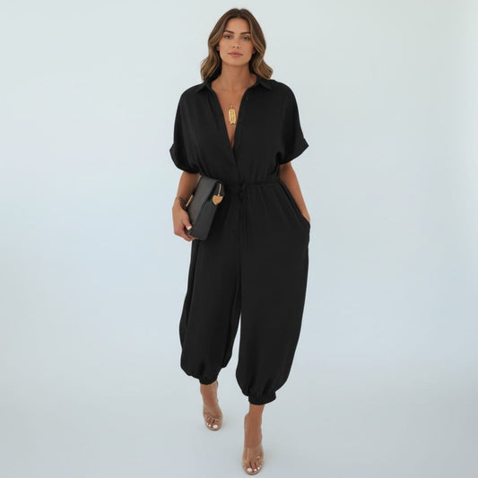 ✨ Tuta “Aura” – Eleganza Fluida con Coulisse in Vita