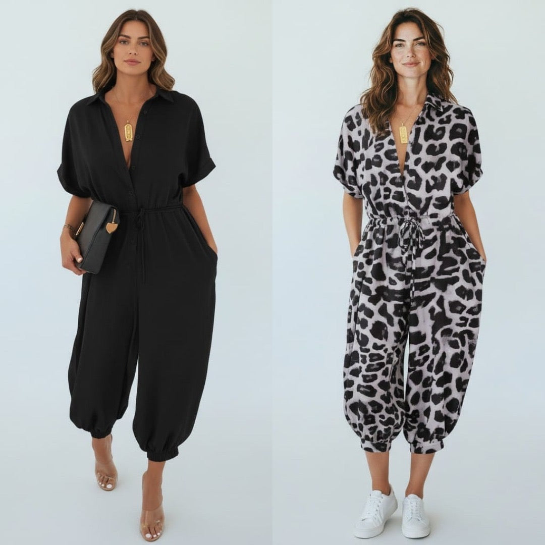 ✨ Tuta “Aura” – Eleganza Fluida con Coulisse in Vita