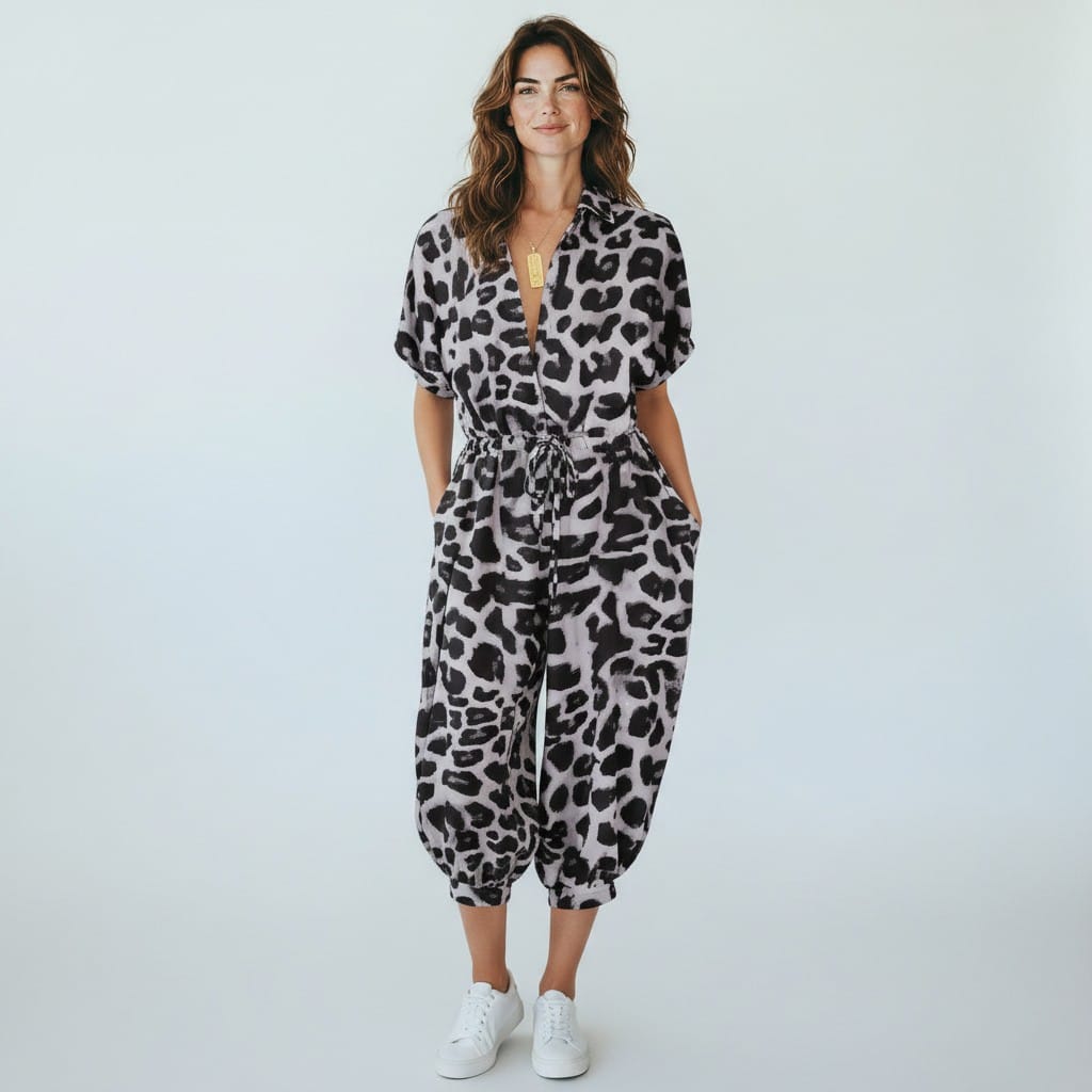 ✨ Tuta “Aura” – Eleganza Fluida con Coulisse in Vita