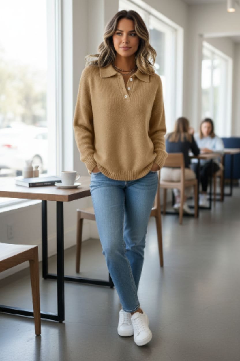 Natalie | Polo in tessuto morbido