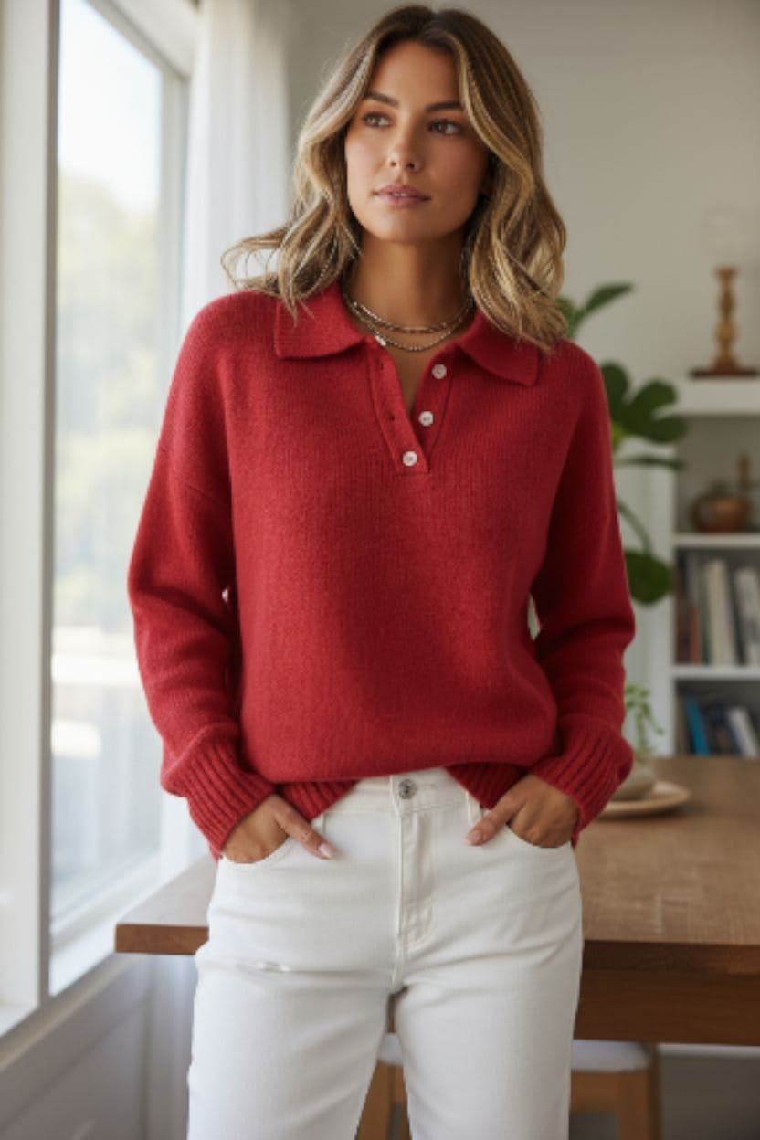 Natalie | Polo in tessuto morbido